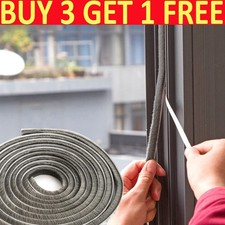 10M Self Adhesive Draught Excluder Brush Window Pile Seal Door Weather Strip UK+