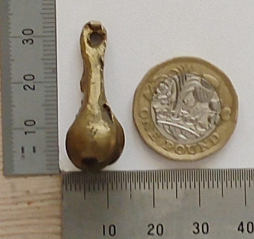 Antique brass bronze bell - antique,