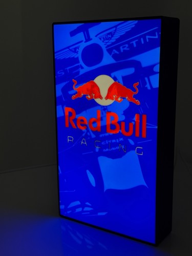Red bull racing - bull, lighted