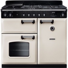 Rangemaster CL100DFPPCR/CM1 Classic 99cm Dual Fuel Range Cooker 5 Burners Pale