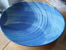 Poole Pottery Studio 1970's 27cm Plate Paintress Carolyn Wills unusual Blue!