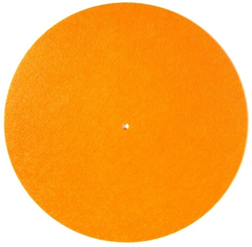 Orange felt turntable slipmat - orange,