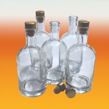 500ml Heavy Base Gin, Rum, Spirit Bottle With Gold Stopper - Pack Of 5