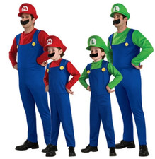 Super Workman Costume Super Mario Plumber Boys Fancy Dress Outfit Party UK