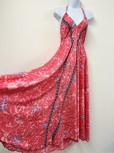 Pink dress long summer - long,