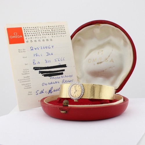 18ct gold omega - omega, diamond