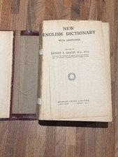 New English Dictionary Passing Show Edition Ernest A Baker HB 1st 1932 Odhams