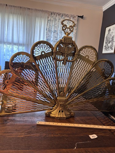 Vintage brass peacock - vintage, fire