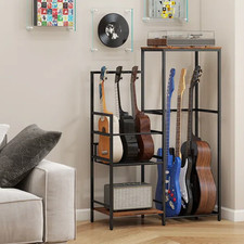 Multiple Electric Guitar Rack Bass Stand Guitar Holder with Adjustable Shelf