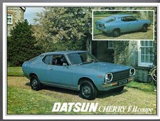 Datsun Nissan Cherry FII 120A Coupe 1977 UK Market Single Sheet Sales Brochure