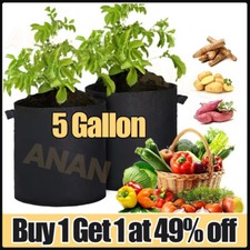 10 Pack Large Plant Grow Bags Potato Fruit Vegetable Garden Planter Growing Bag