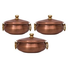 Pure Copper Pot Casserole Dish Large-capacity Compact Stew Pan Cookware for Gift