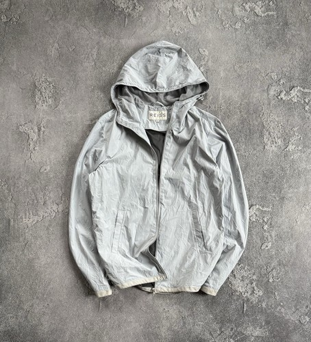 Reiss nylon zip hooded light - m,