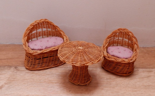 Vintage rattan wicker dolls - vintage,