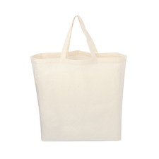 10 x 100% COTTON TYNE GUSSET BAGS ECO FRIENDLY  SHORT HANDLE TOTE BAG