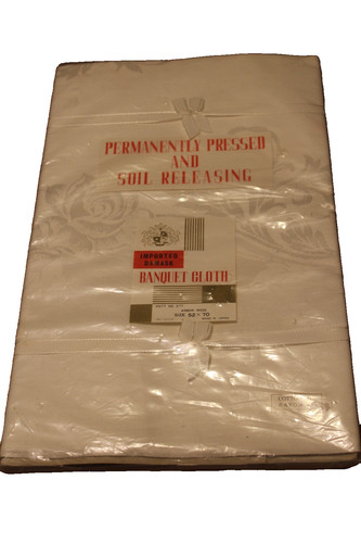 Vtg imported damask fabric - imported,