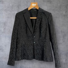  Laura Ashley Silk & Wool Blend Baroque Style Jacket 90s Uk 10