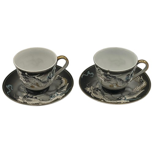 Dragonware moriage tea cup - dragonware,