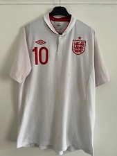 UMBRO ENGLAND ROONEY 10 WHITE