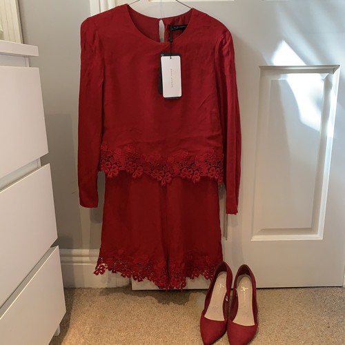 Bnwt zara red - red, playsuit