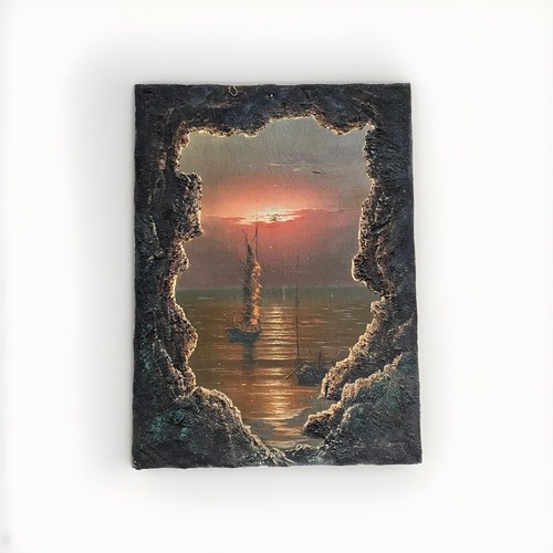 Vtg original oil - painting, of