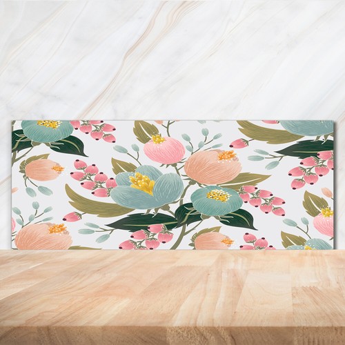 Kitchen glass splashback - kitchen,