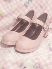 Jirai Kei Japanese Dear My Love DML Lolita Liz Lisa Pump Pink Black Lace Heels