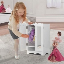 18" Doll Closet Wooden Dolls