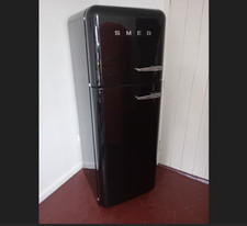 SMEG STUNNING BLACK BEAUTY RETRO FRIDGE/FREEZER EXCELLENT