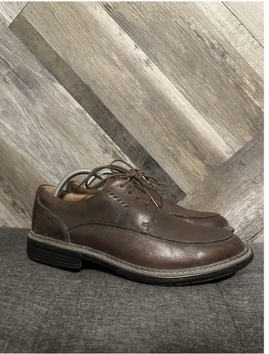 Clarks brown leather lace - brown, lace-up