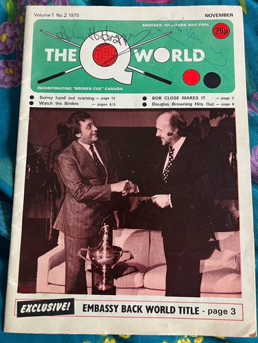 1975 world snooker - snooker, magazine