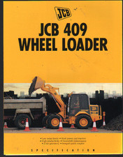 JCB "409" Wheel Loader Shovel Brochure Leaflet