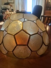 Vintage Capiz Shell Artichoke Lotus Ceiling / Lamp Shade 