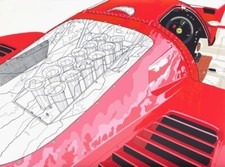 MICHEL RAIMON FERRARI TYPE 512S - LE MANS silkscreen signed 1983