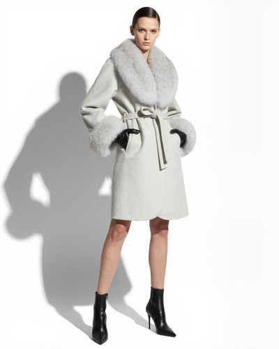 Women light grey alpaca - women's, wool