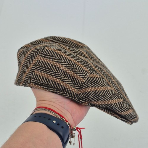 Flat cap hat 57cm brown - hat,