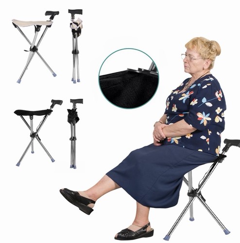 Folding portable walking stick - folding,
