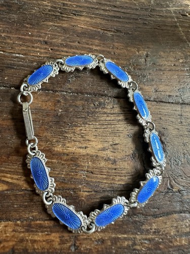 830s silver enamel bracelet - ,