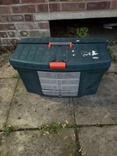 ZAG Extra Large tool Box With Two Trays And External Organisor.