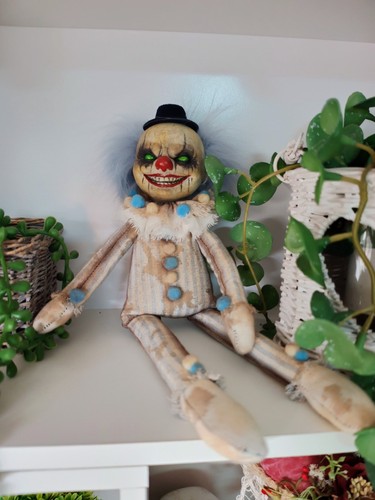 Handmade creepy circus clown