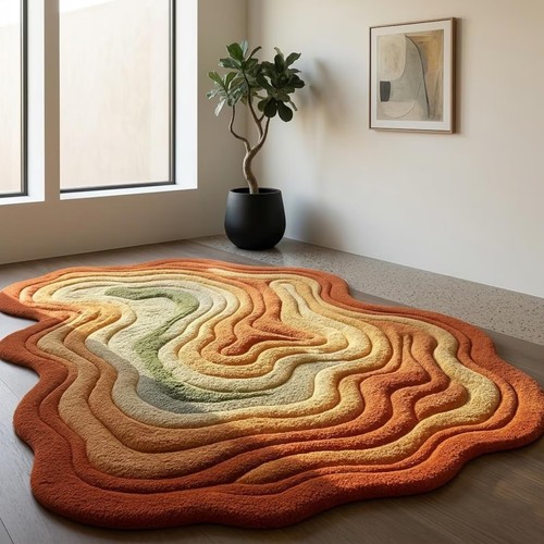 Hand tufted wool area - hand,