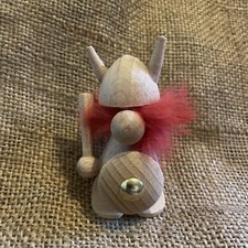 Vintage Wooden Wood Viking Mid