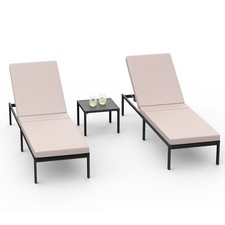 3 Piece Sun Lounger Set with