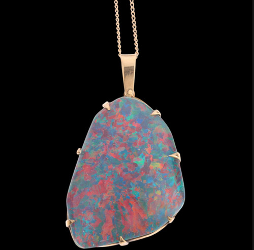 Yellow gold opal - 9k,