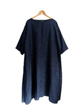 Eskandar 100% Linen Blue Midi