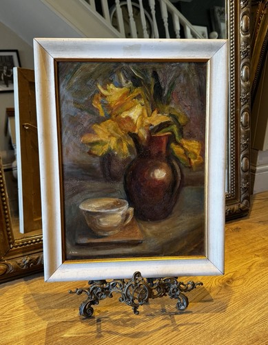 Vintage oil painting still - vintage,