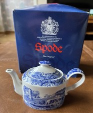 Spode Italian Design Mini Blue & White Teapot Boxed Bone China