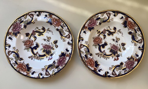 Pair mason ironstone blue - of,