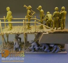 Vietcong Ambush Us Troops In Vietnam War Diorama 1/16th Resin Printed