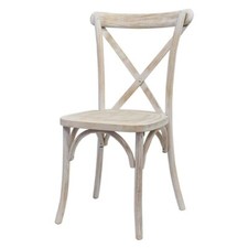 Rustic limewash wooden chair - rustic,